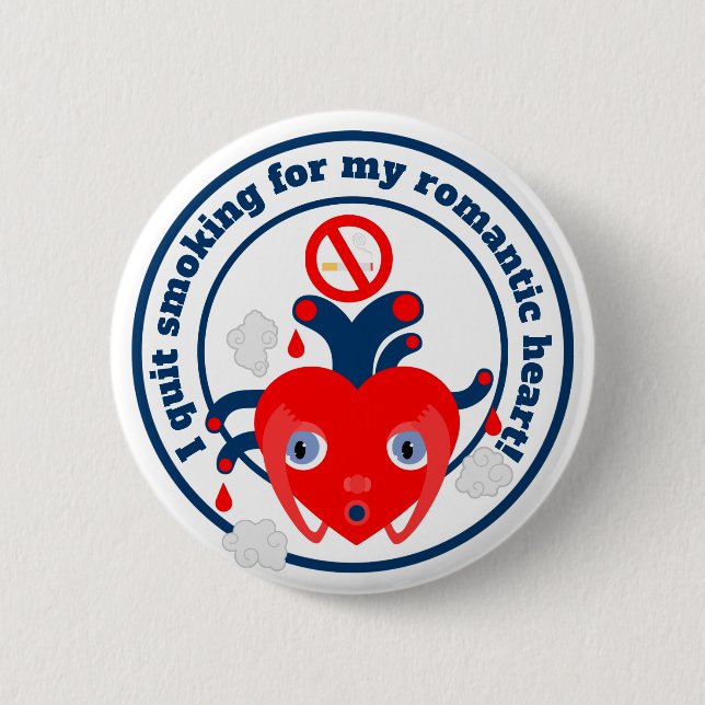 quit classic round sticker 6 cm round badge (Front)