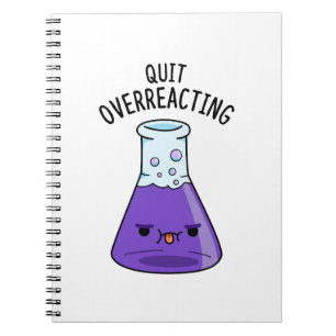 Quit Over-Reacting Funny Chemistry Pun Notebook