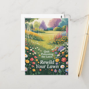 Quit Poisoning Your Lawn  Postcard