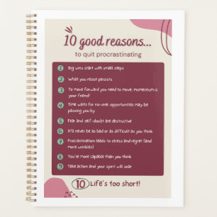 Quit procrastinating daily planner