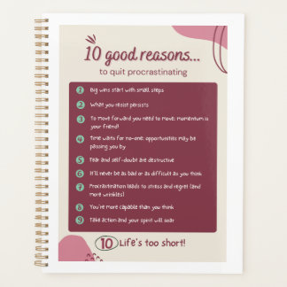 Quit procrastinating daily planner