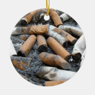 quit smoking! Ashtray Ceramic Tree Decoration