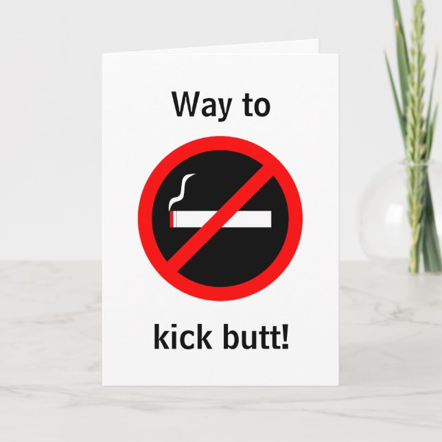 Quit Smoking Congratulations Card (Front)