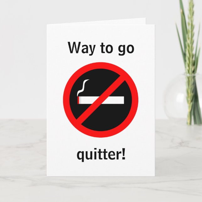 Quit Smoking Congratulations Card (Front)