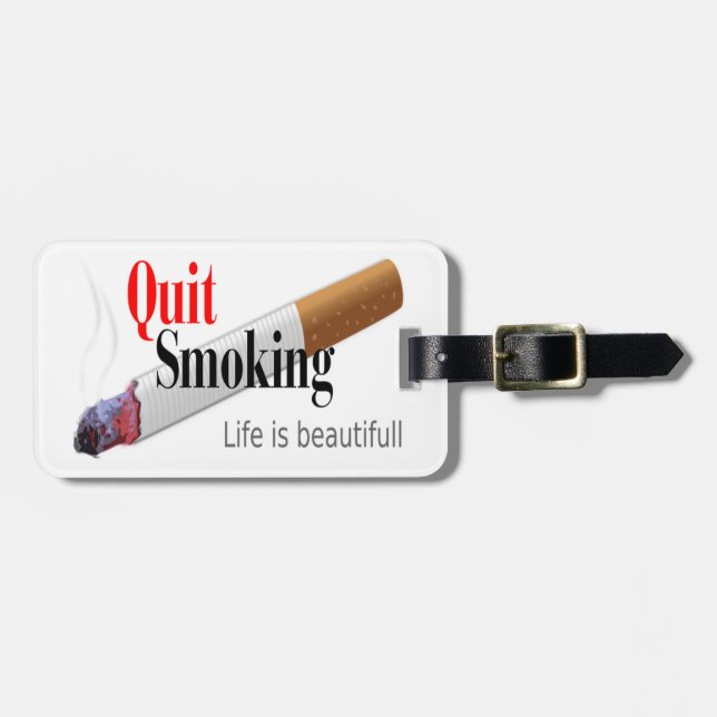QUIT SMOKING LUGGAGE TAG (Front Horizontal)