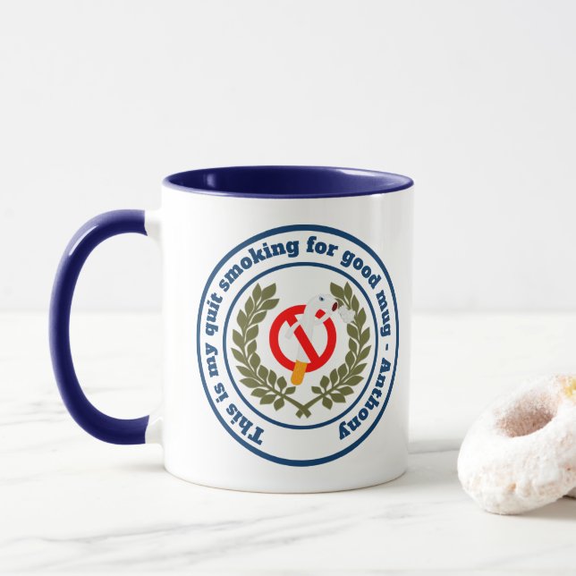 Quit smoking milestone reward mug (With Donut)