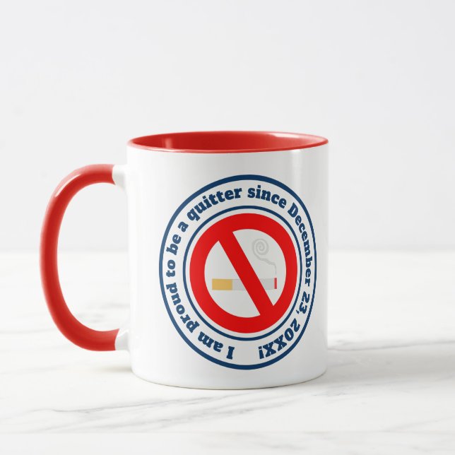 Quit smoking milestone reward mug (Left)