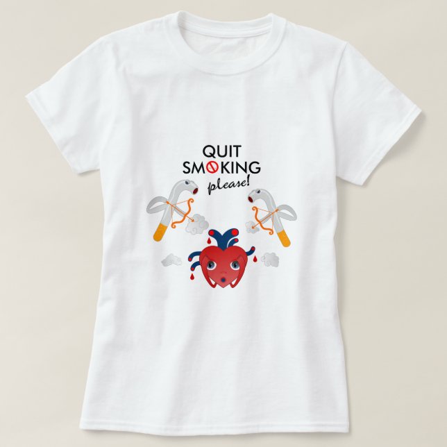 Quit smoking please campaign T-Shirt (Design Front)