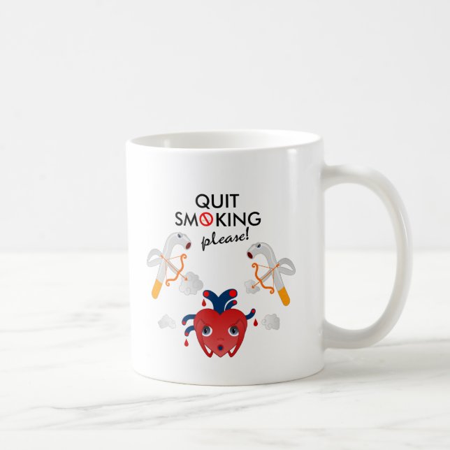 Quit smoking please coffee mug (Right)