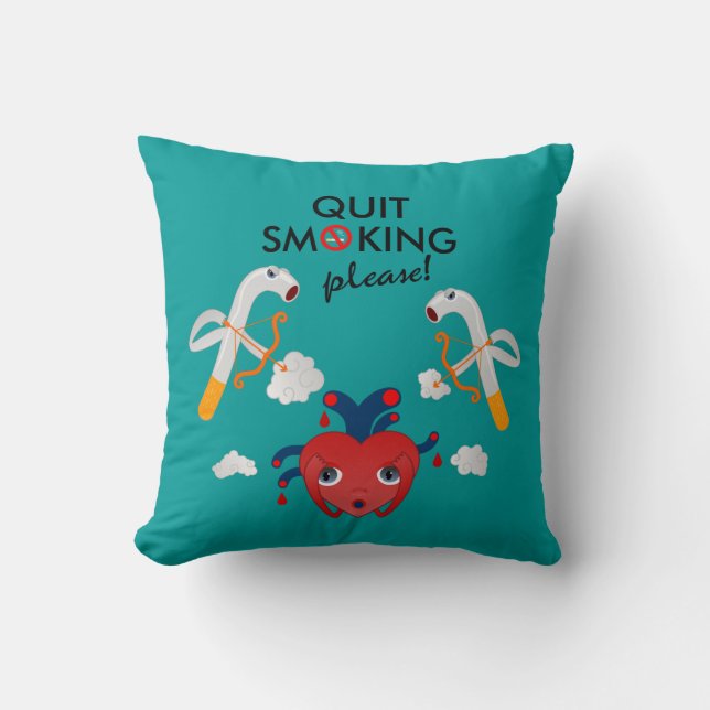 Quit smoking please cushion (Front)