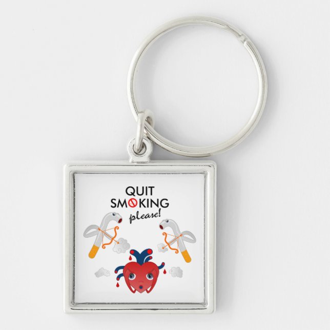 Quit smoking please key ring (Front)