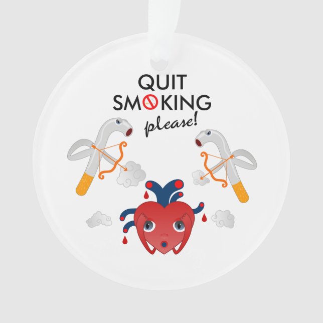 Quit smoking please ornament (Front)