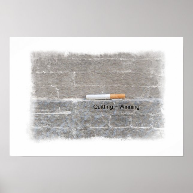 Quit Smoking Poster - Quitting = Winning (Front)