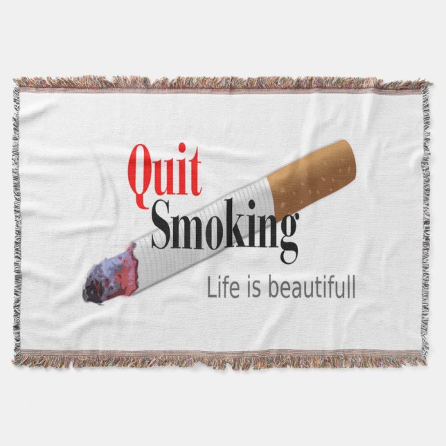 QUIT SMOKING THROW BLANKET (Front)