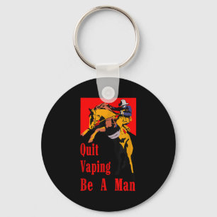 Quit Vaping Man Cowboy For Key Ring