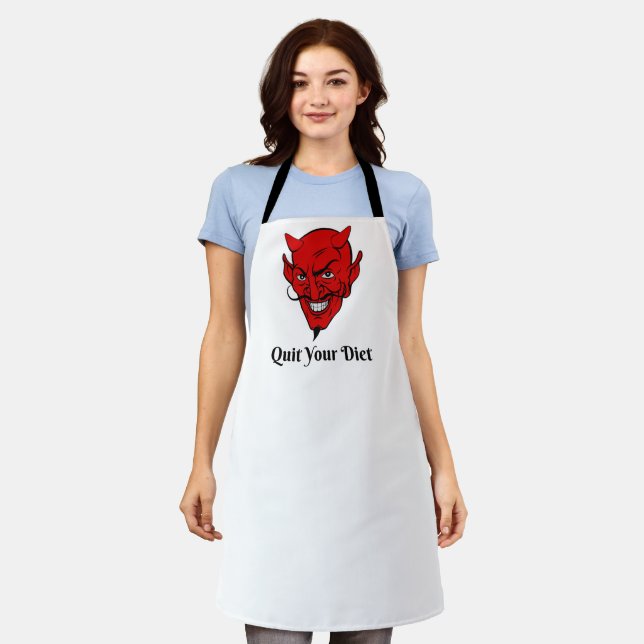 Quit Your Diet Devil Satan Apron (Worn)