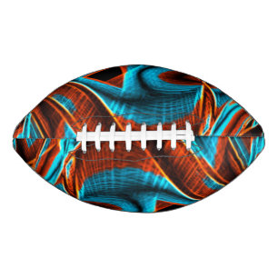 Quite crooked blue and red burnt with grooves football