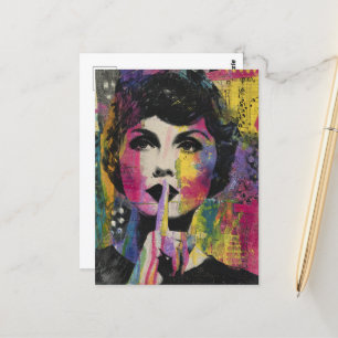 Quite Mixed Media Collage Postcard