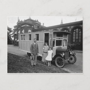 Quite Probably the First Ever MOBILE HOME Postcard