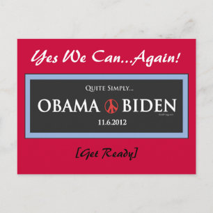 Quite Simply OBAMA BIDEN 2012 Postcard