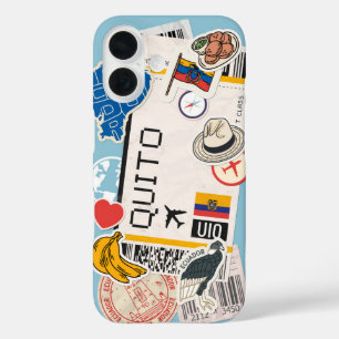 Quito Boarding Pass – Ecuador Culture Travel iPhone 16 Case