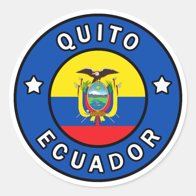 Quito Ecuador Classic Round Sticker (Front)