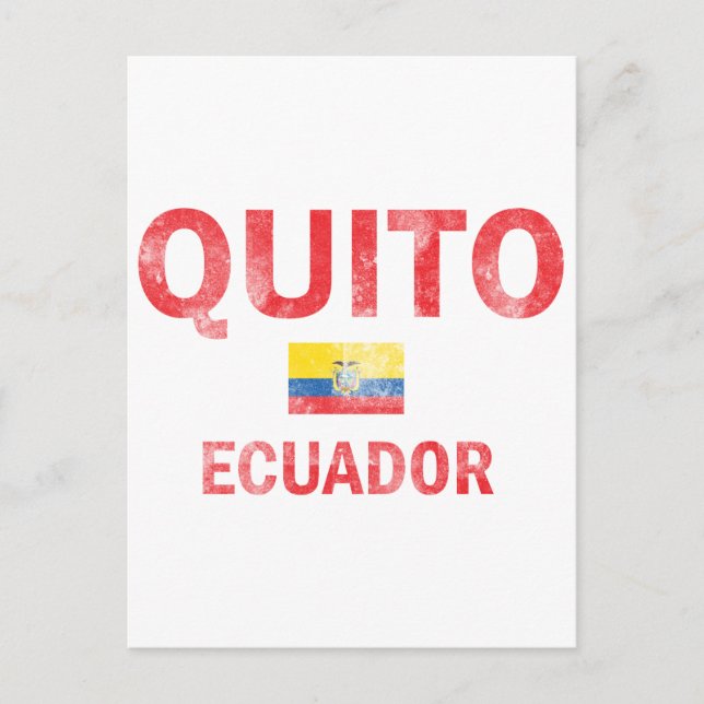 Quito Ecuador Designs Postcard (Front)