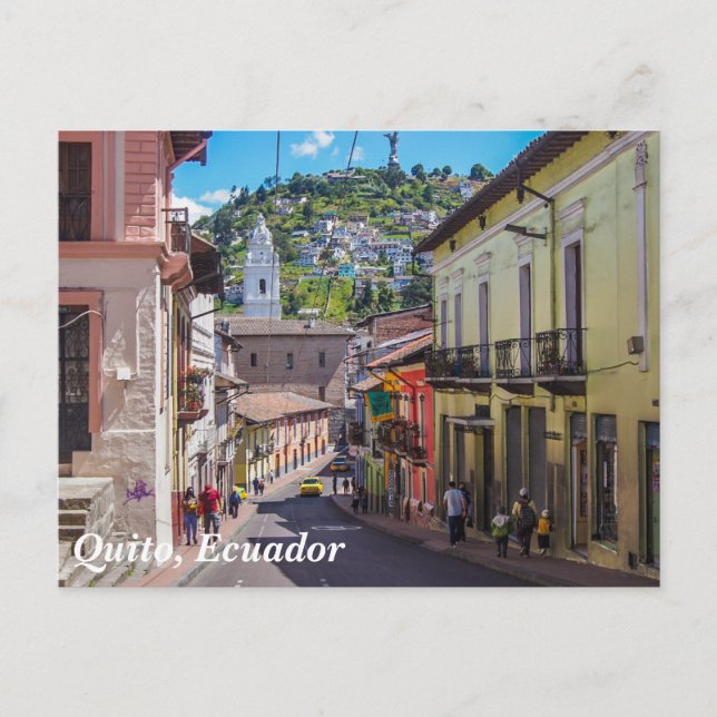 Quito, Ecuador Historic Downtown Postcard (Front)