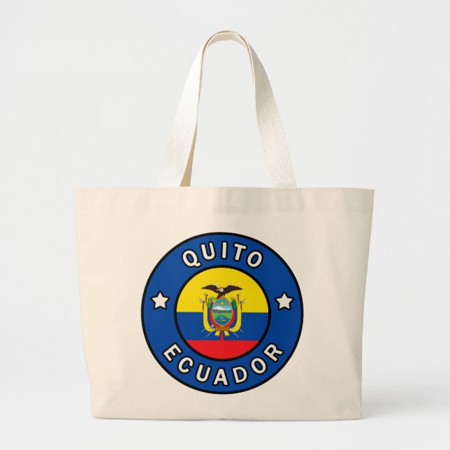 Quito Ecuador Large Tote Bag (Front)