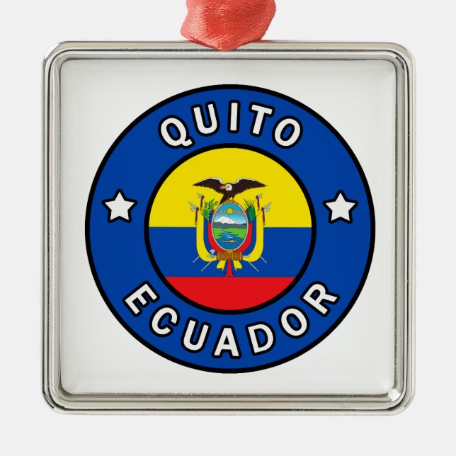 Quito Ecuador Metal Tree Decoration (Front)