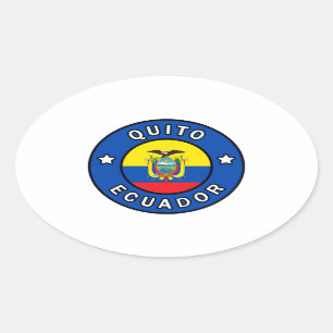 Quito Ecuador Oval Sticker