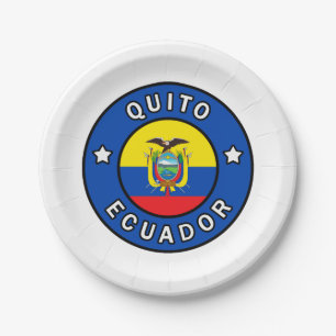 Quito Ecuador Paper Plate
