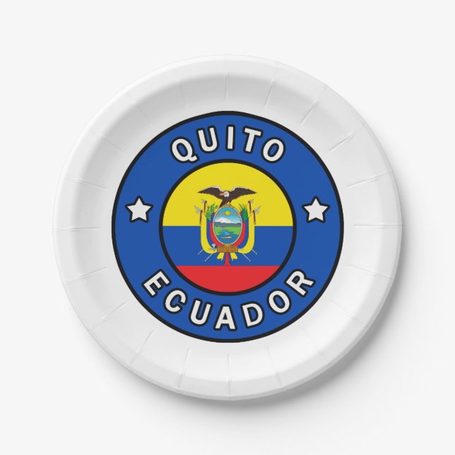 Quito Ecuador Paper Plate (Front)