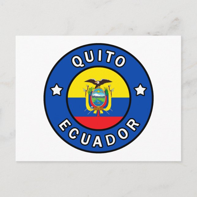 Quito Ecuador Postcard (Front)