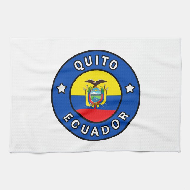 Quito Ecuador Tea Towel (Horizontal)
