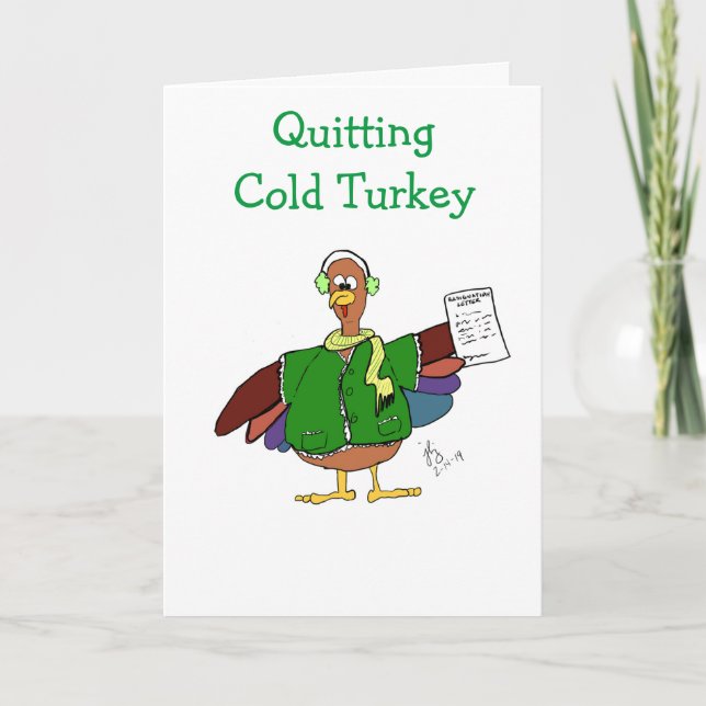 Quitting Cold Turkey retirement card (Front)