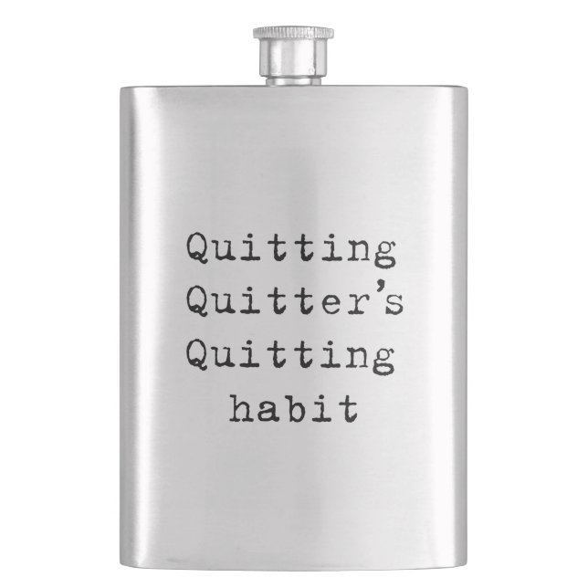 Quitting habit hip flask (Front)