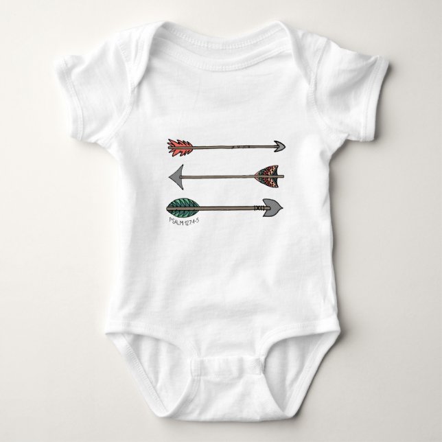 Quiver Full Arrow Psalm 127:4-5 for Baby Baby Bodysuit (Front)