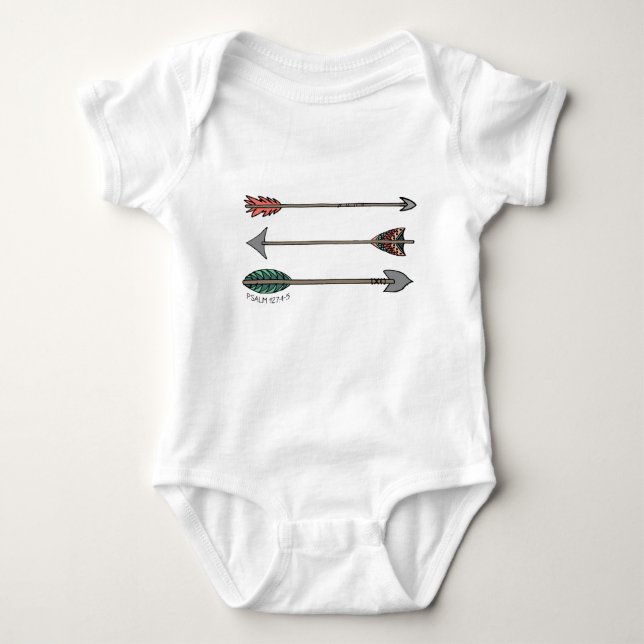 Quiver Full Arrow Psalm 127:4-5 for Baby Bodysuit (Front)