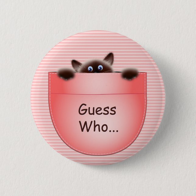 Quiz: Cat 6 Cm Round Badge (Front)