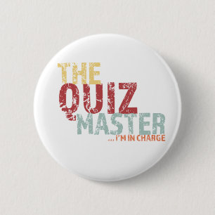 Quiz Master T-Shirt 6 Cm Round Badge