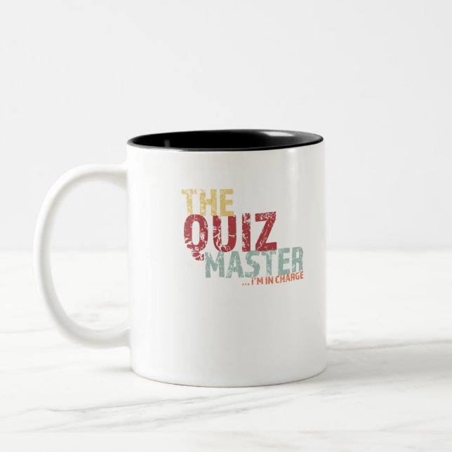 Quiz Master Two-Tone Coffee Mug (Left)
