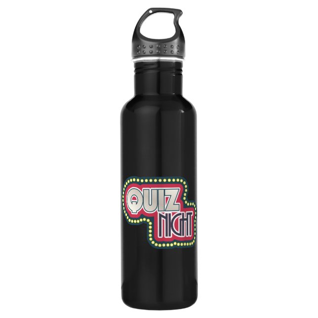 Quiz Night Trivia Party 710 Ml Water Bottle (Front)