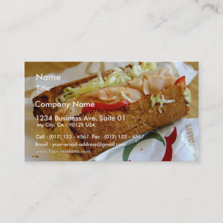 Quiznos Sub Sandwich Business Card