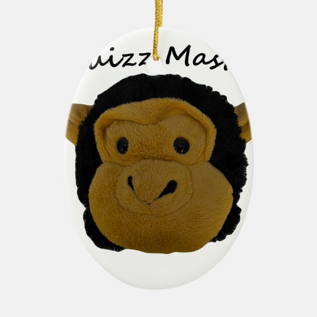 Quizz Master Ceramic Tree Decoration (Front)