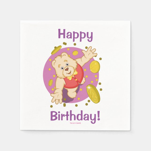 Quizzy Bear Napkin (Front)