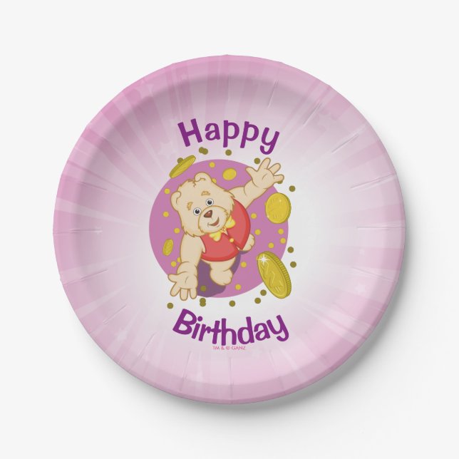 Quizzy Bear Paper Plate (Front)