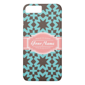 Qunque Elegant Pattern Personalised Name iPhone 8 Plus/7 Plus Case