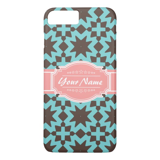 Qunque Elegant Pattern Personalised Name Case-Mate iPhone Case (Back)