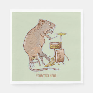 Quokka Australian Animal Drummer Napkin
